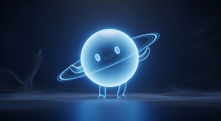 Mysterious glowing blue 3D orb rotates gently in dark ethereal mist with volumetric light. Ideal for futuristic tech, AI, spirituality, meditation apps, digital art, gaming backgrounds,