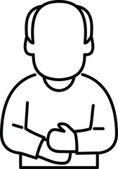 Obraz premium Elderly man with bald head and crossed arms, illustrating old age and retirement