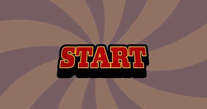 Digital animation of rainbow effect over high score text against purple radial background