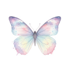 Delicate Watercolor Butterfly with Soft Pastel Colors
