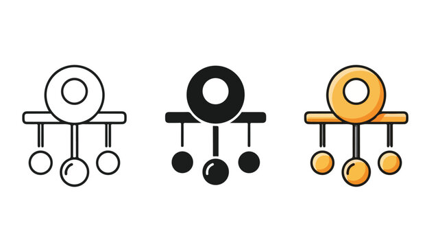 3 weight lifting icons flat design vector illustration - Flat Design Icon. line icon set - Icon vector - Blue icon vector. Clipart. Icon collection - Line and glyph solid icon and logo template