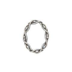 Elegant Diamond Braided Ring Luxury Jewelry Accessory