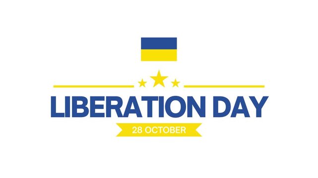 Ukraine Liberation Day Celebration Design Elements.