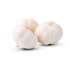 Three Garlic Isolated on white background