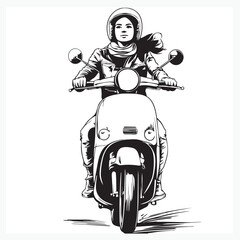 girl on motorcycle