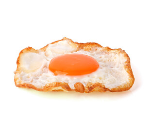 Fried egg , Fried sunny side up egg for breakfast on white background
