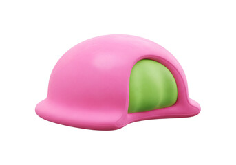 Fototapeta premium Abstract Pink Dome with Green Interior Object