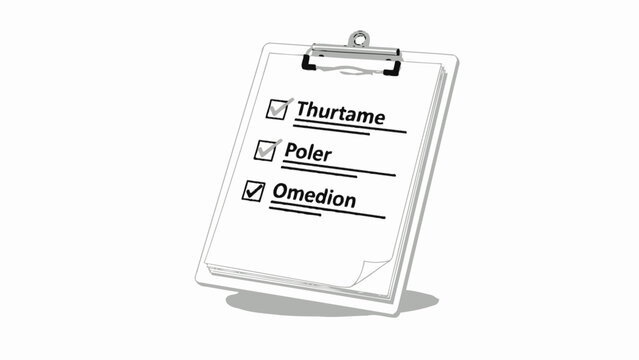 Checklist on a clipboard with three items and checkboxes.
