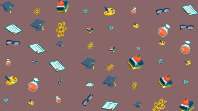 Many academic items like books, flasks, and mortarboards perfect for educational presentations, schoolrelated designs, and universitythemed projects.