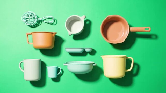 set of kitchen utensils