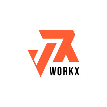 Modern Orange JX Workx Logo Design.