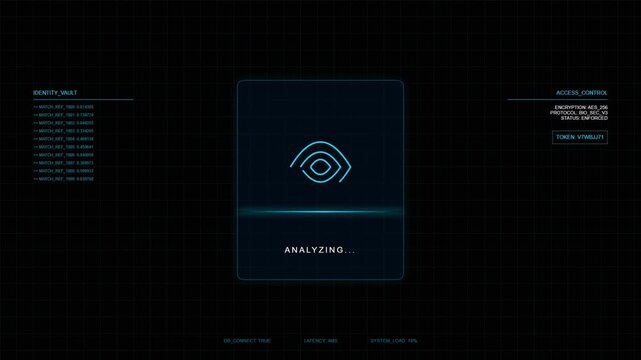 Modern vector web design template with digital interface and technology background.