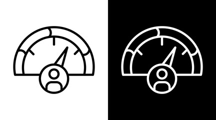 Performance White Icon Set Vector 