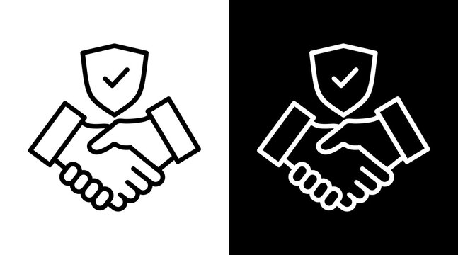 Honesty White Icon Set Vector 