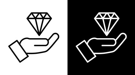 Value White Icon Set Vector 