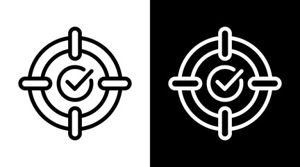 Goal White Icon Set Vector 