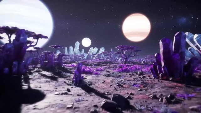 alien planet in space