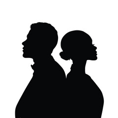 silhouette of a young couple
