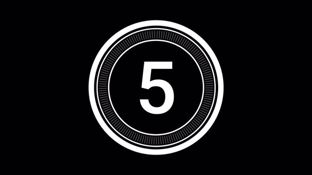 10 second countdown timer animation from 0 seconds to 10 seconds on a transparent background, ten second countdown timer from zero to ten with alpha channel.