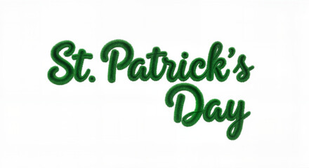 Decorative St. Patrick's Day fur letters for events, holidays and merchandising