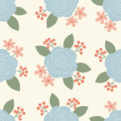Vintage_Pastel_Blue_Rose_and_Red_Berry_Floral_Pattern