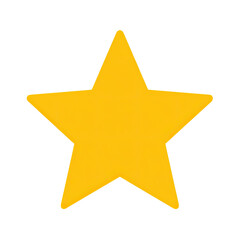 Obraz premium A vibrant, yellow five-pointed star shape isolated on a solid black background