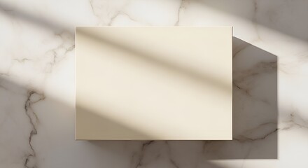 Luxury Gift Box Packaging Mockup on Marble Surface | Premium Branding, Elegant Rigid Box, High-End Product Presentation