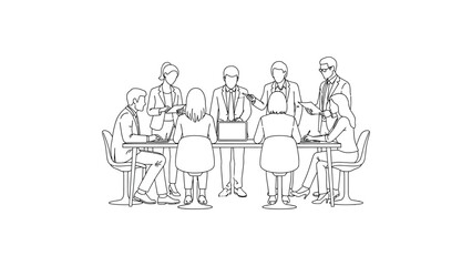 business team meeting and collaborating in a modern office discussing strategy and project development illustrating teamwork and synergy.