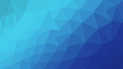 Fototapeta premium Geometric Low Poly Background with Blue Gradient, Minimalist Triangulated Pattern