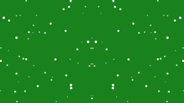 A vibrant green background with scattered white dots, creating a mesmerizing, abstract, and symmetrical pattern