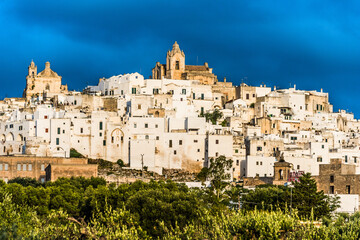 Fototapeta premium Panoramic view of Ostuni, Apulia, Italy