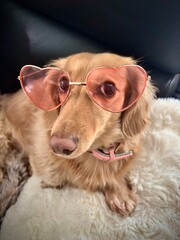 dog with glasses