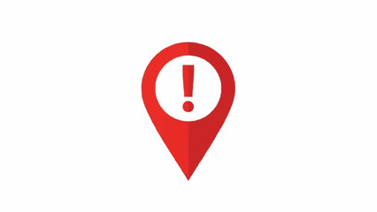Red Map Pointer Icon Symbol.