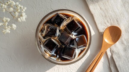 Grass Jelly Dessert (仙草冻), Chinese Dessert, Guangxi Dessert 