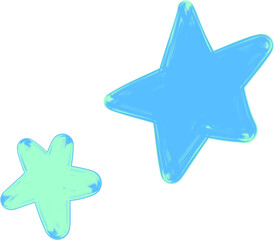 Obraz premium Blue Neon Brush Stroke Decorative Elements Abstract Doodle Line Set Isolated on Transparent Background PNG