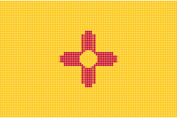 Flag of New Mexico pixel art of dots