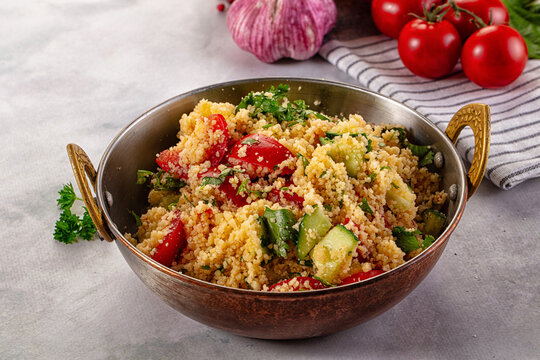 Cous cous with vegetables tabulle