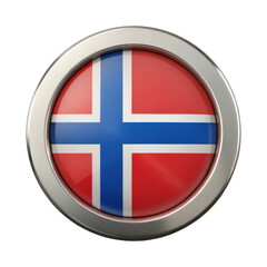 Obraz premium Norwegian flag isolated on transparent background