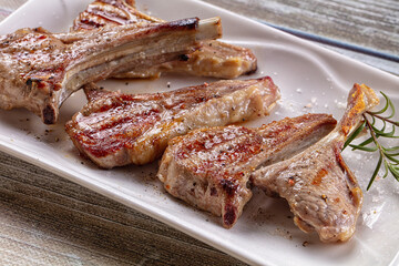 Grilled lamb chop rib steak © Andrei Starostin