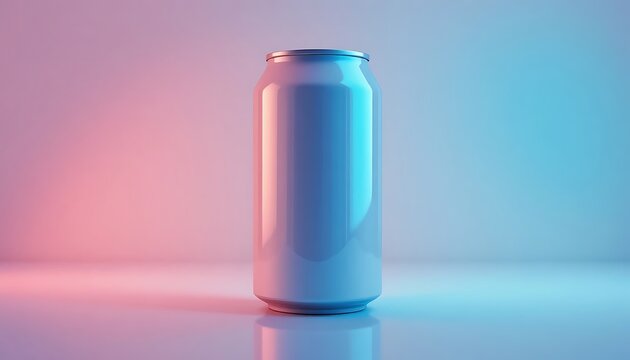 Minimalist can against a gradient background with soft lighting effects. bierdose