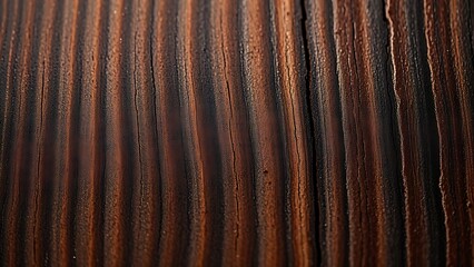 lignin. Extreme close-up of the metallic wood grain on a dark brown board. safety posters, maintenance manuals, designed for industrial assembly lines and welding operations, used by engineers.