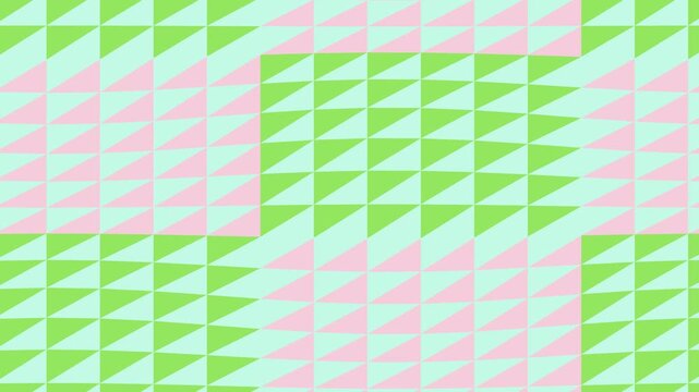 Green and Pink Houndstooth Pattern Animation.
