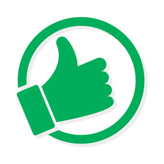 green thumb up icon in a circle © Mina