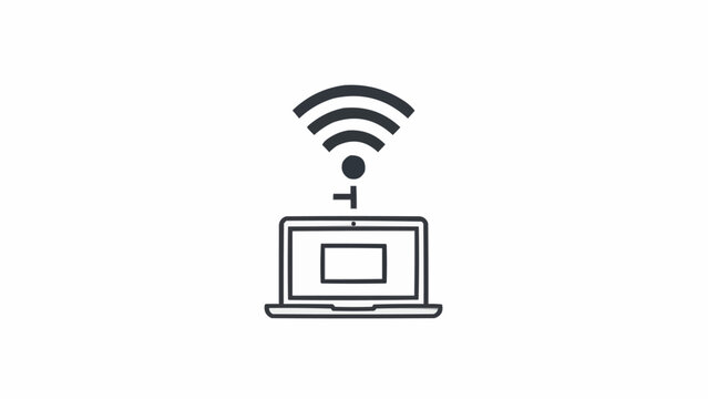 Laptop Computer with Wireless Internet Connection.