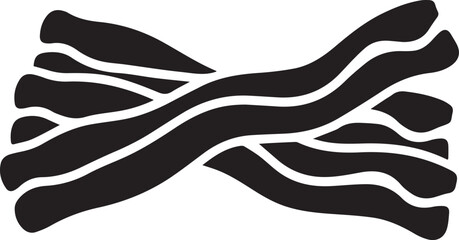 Four black disposable cups with straws and domed lids, vector graphics for cold drinks