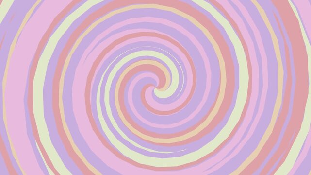 Pastel Swirl Hypnotic Looping Background Abstract Hand Drawn
