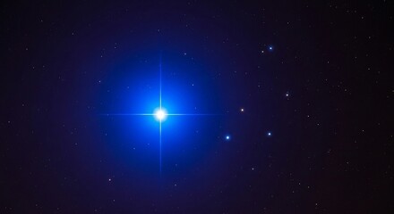 Bright star in space illustration