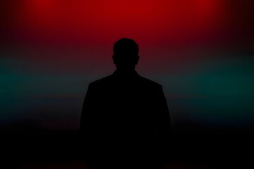 Silhouette of Man Against Gradient