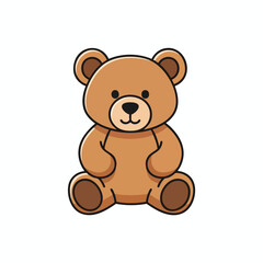 Obraz premium Adorable Cute Teddy Bear Illustration for Children and Children s Toys