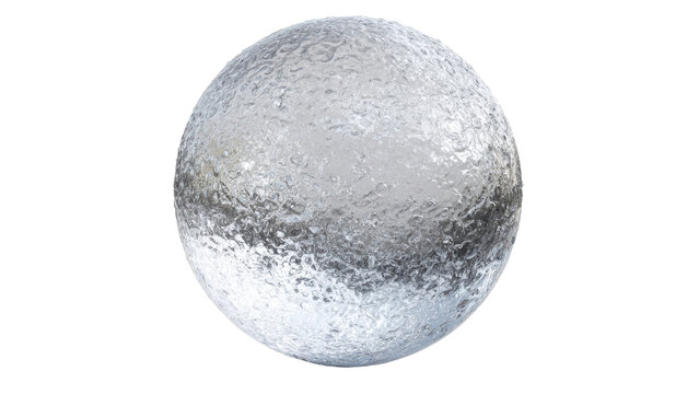Icy sphere with a textured surface